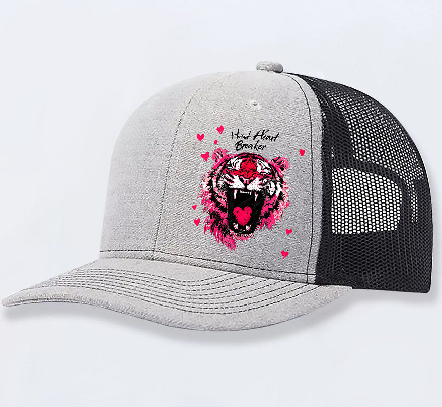 Gorra con diseño de tigre old school para mujer