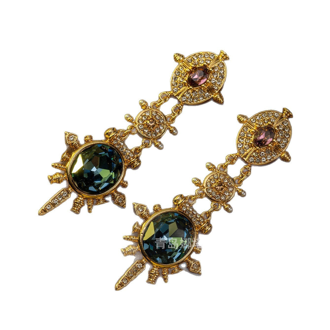 Pendientes retro estilo cortesano