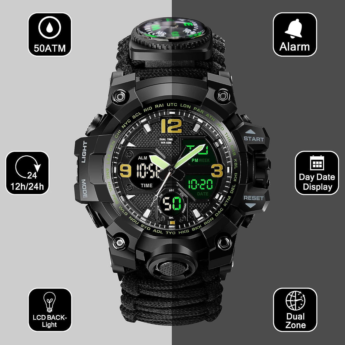 Reloj táctico electrónico