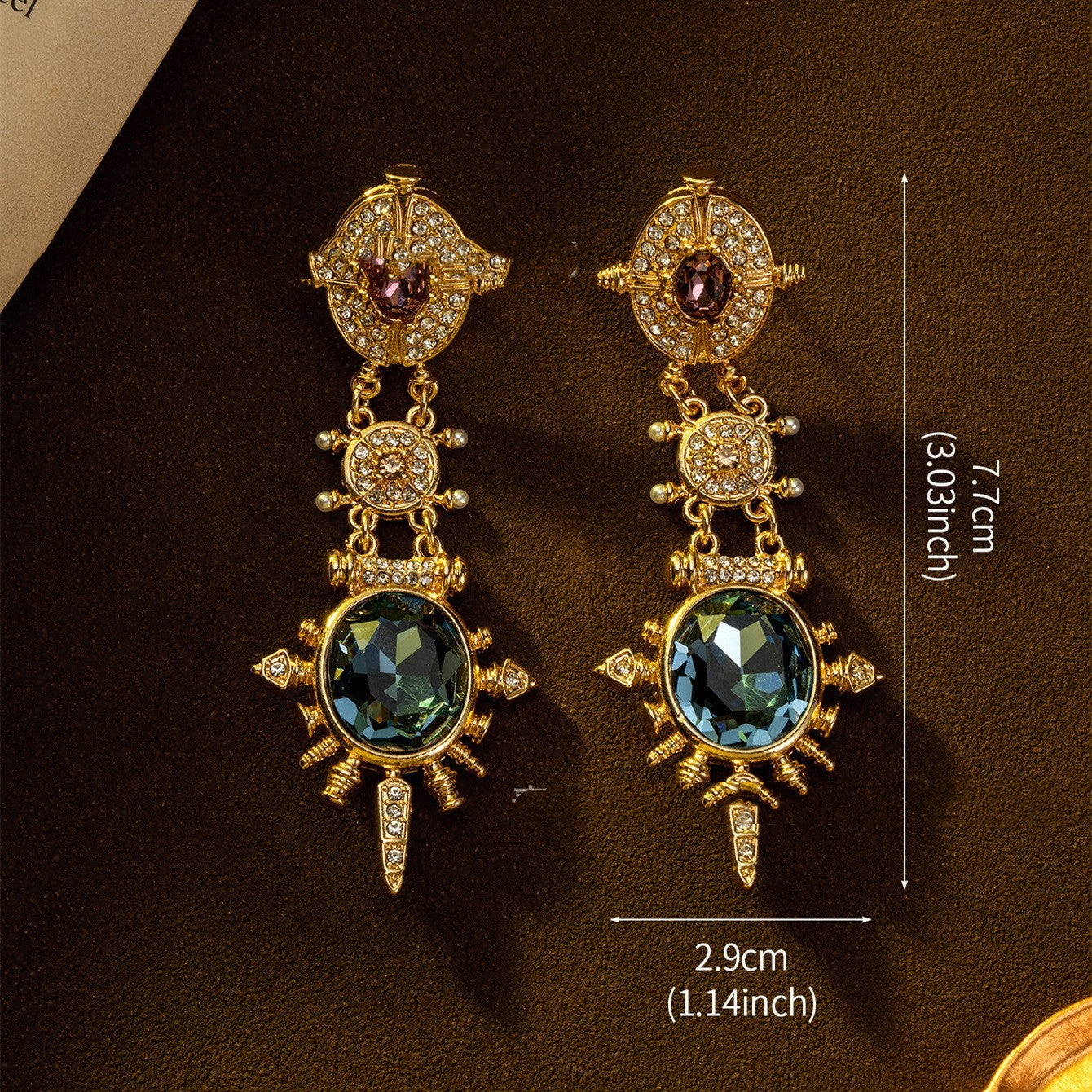 Pendientes retro estilo cortesano