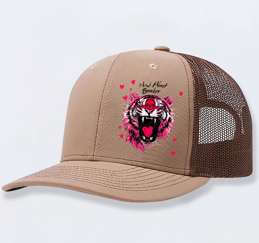 Gorra con diseño de tigre old school para mujer