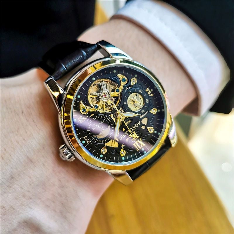 Reloj mecánico automático vintage para hombre, resistente al agua y luminoso.