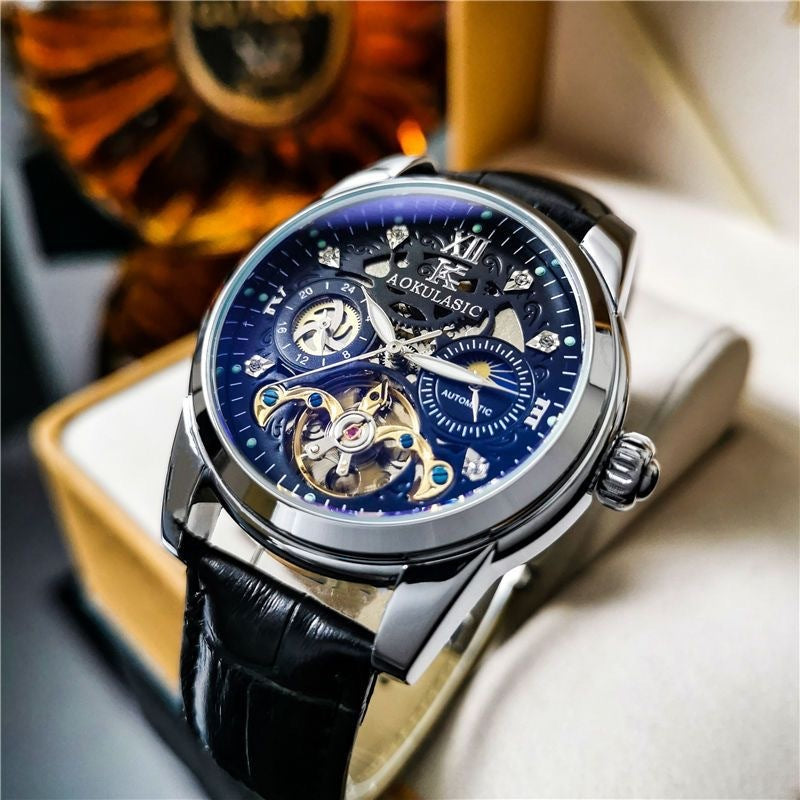 Reloj mecánico automático vintage para hombre, resistente al agua y luminoso.