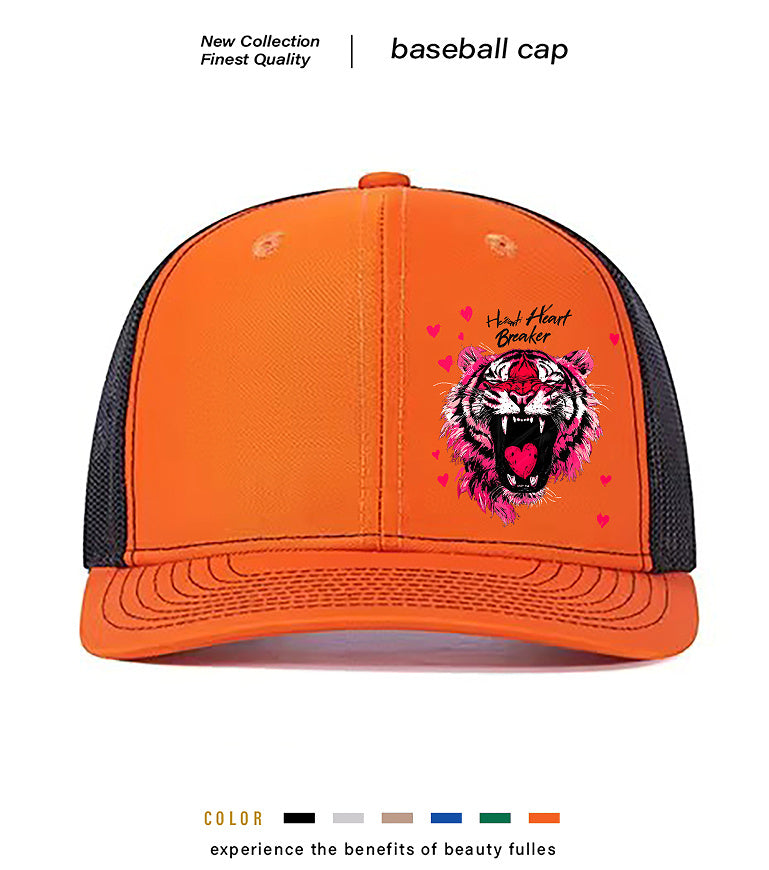 Gorra con diseño de tigre old school para mujer