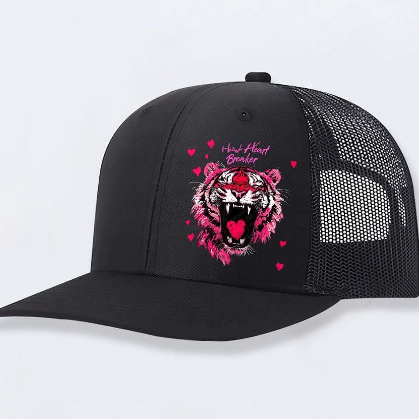 Gorra con diseño de tigre old school para mujer