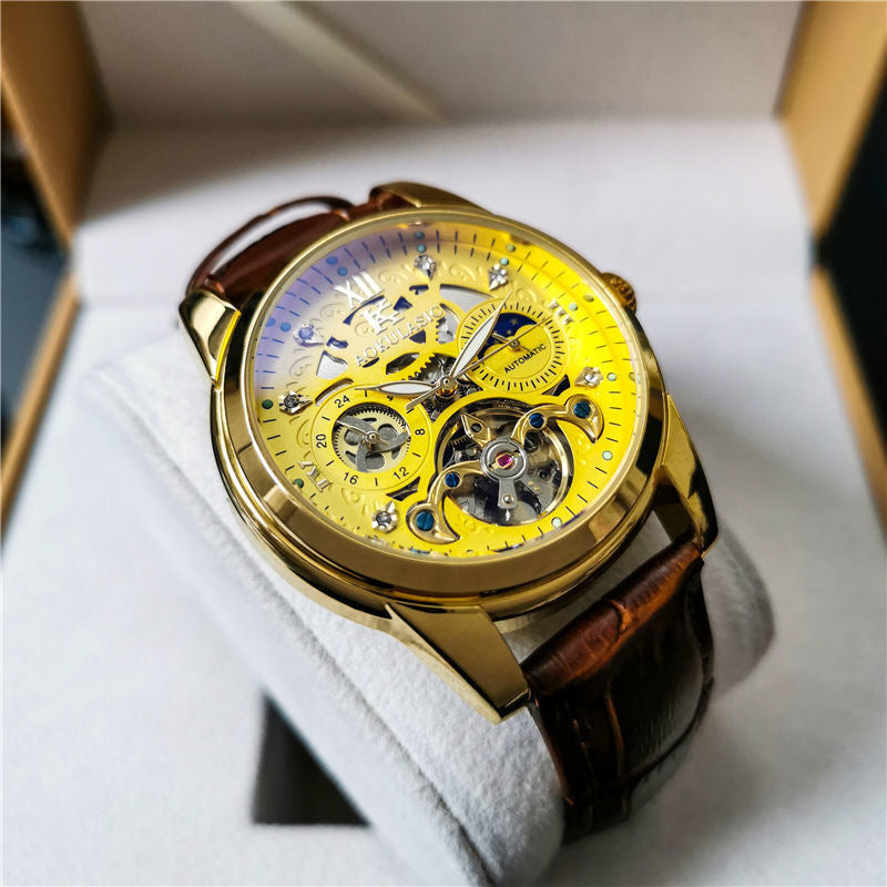 Reloj mecánico automático vintage para hombre, resistente al agua y luminoso.