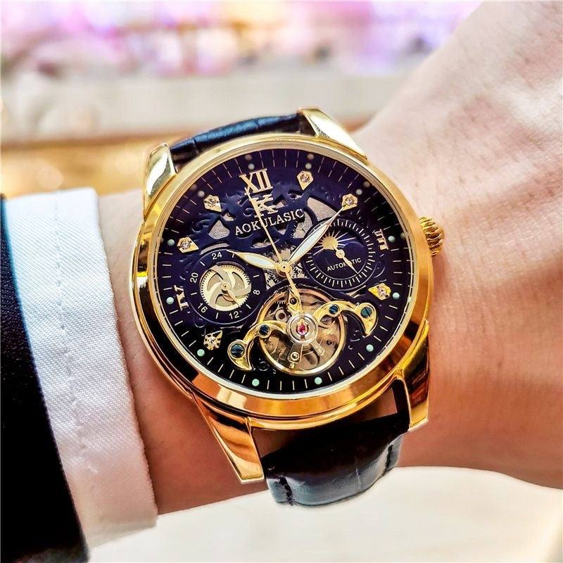 Reloj mecánico automático vintage para hombre, resistente al agua y luminoso.