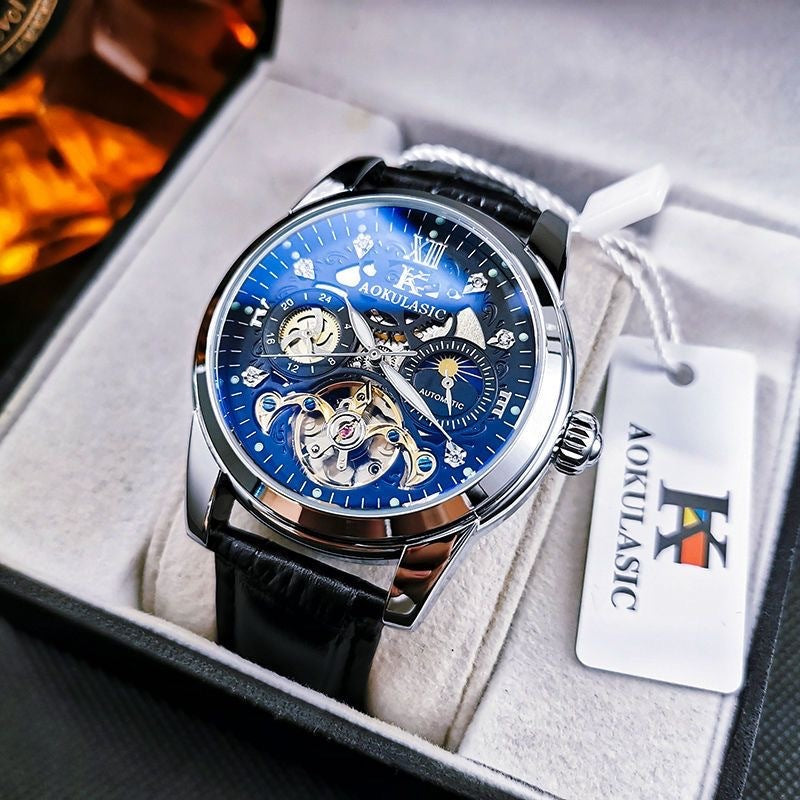 Reloj mecánico automático vintage para hombre, resistente al agua y luminoso.