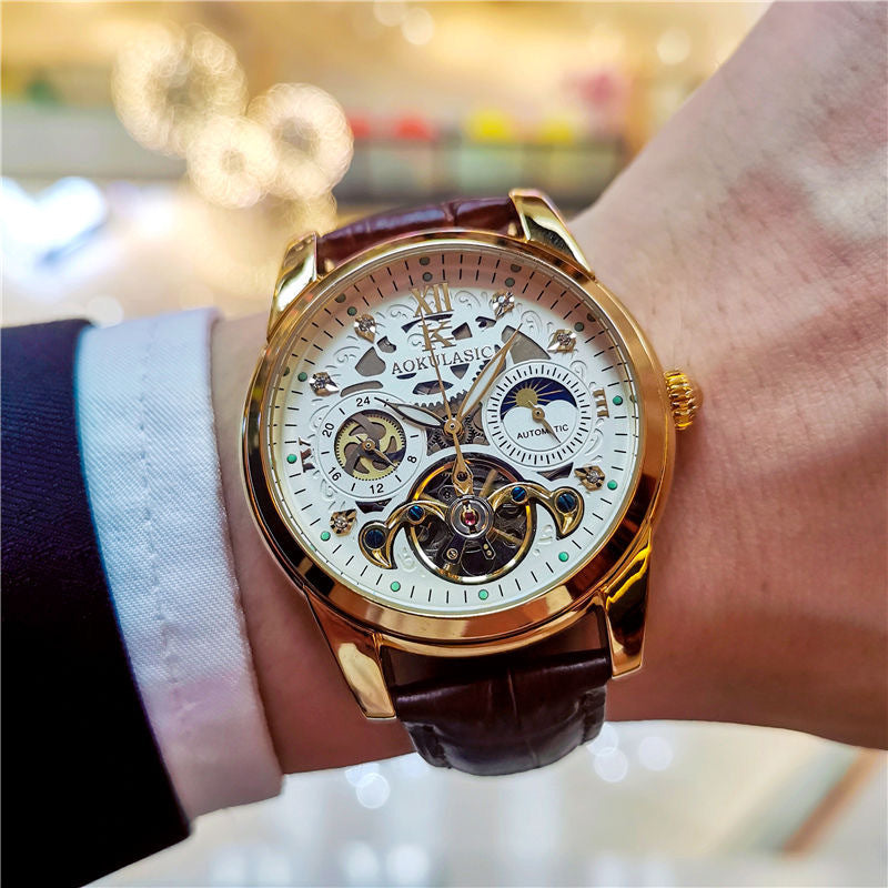 Reloj mecánico automático vintage para hombre, resistente al agua y luminoso.